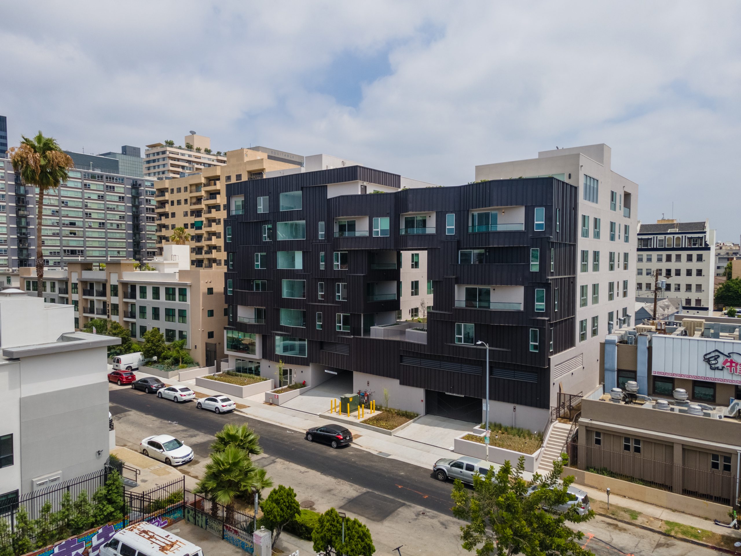 Contemporary urban apartment buildings in downtown Orlando, Florida.
